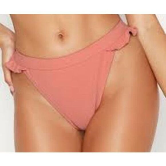 1216 Ris-K Women's Horizon Bikini Bottom Swimsuit PEACH sz M new - Picture 1 of 1